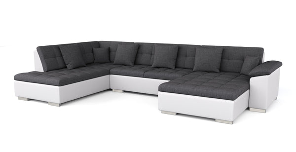 Sofa ARIA rechts grau/weiss