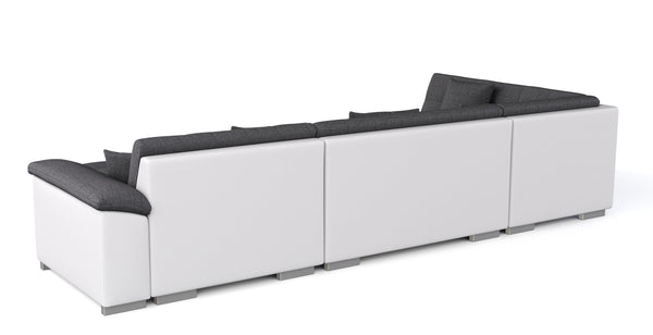 Sofa ARIA rechts grau/weiss