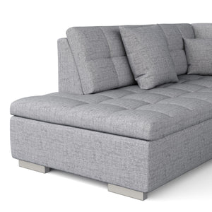 Ecksofa ARIA rechts grau