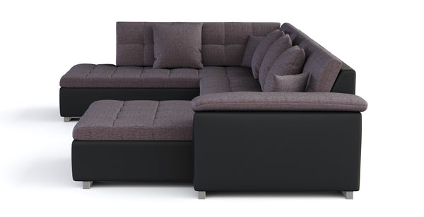 Ecksofa ARIA rechts taupe/schwarz