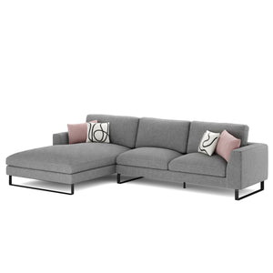 Ecksofa THILO links grau