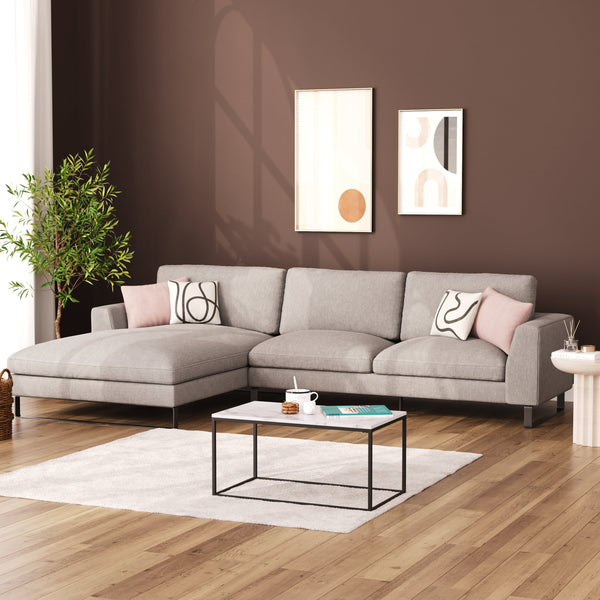 Ecksofa THILO links grau