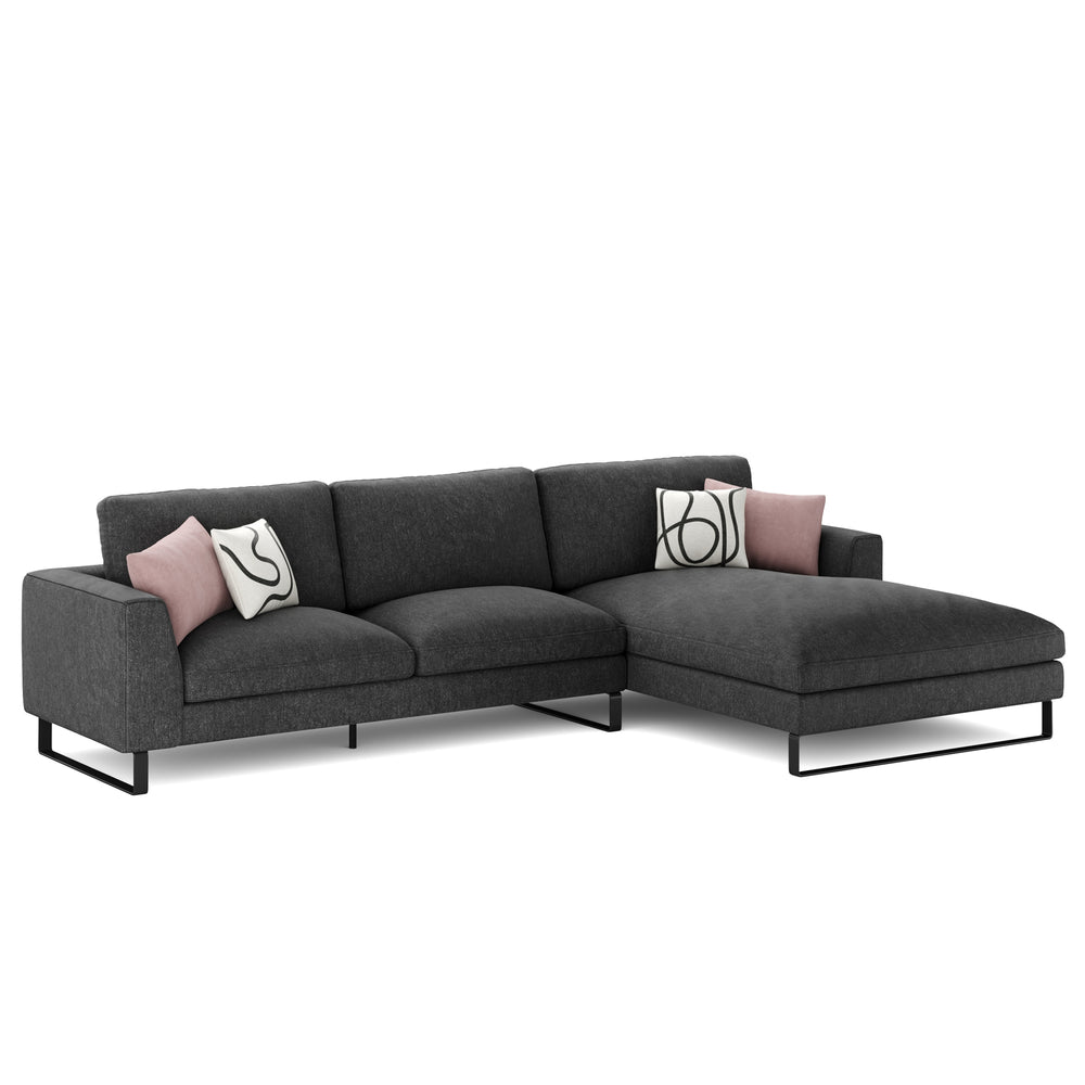 Ecksofa THILO rechts anthrazit
