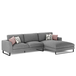 Ecksofa THILO rechts grau