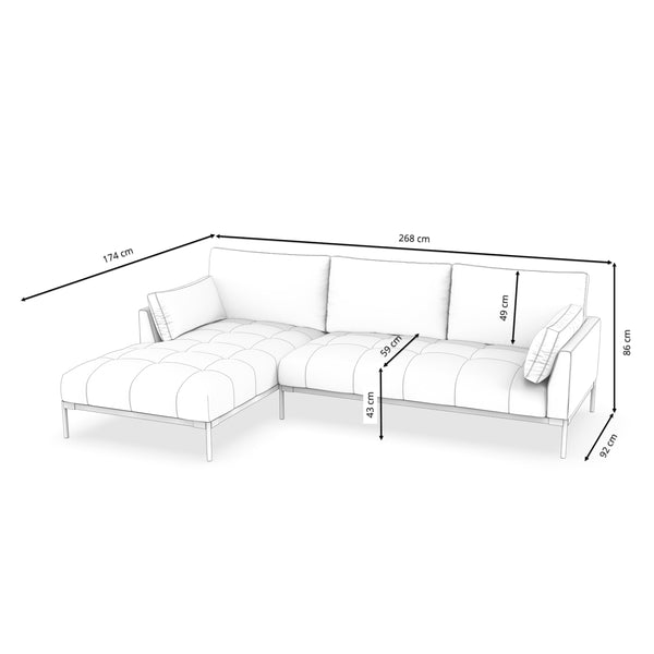 Ecksofa TIMBER links anthrazit