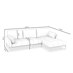 Ecksofa TIMBER rechts anthrazit