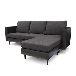 Ecksofa TYLER rechts anthrazit