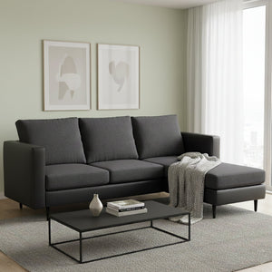 Ecksofa TYLER rechts anthrazit