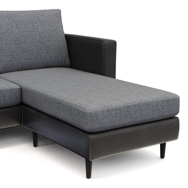 Ecksofa TYLER rechts grau