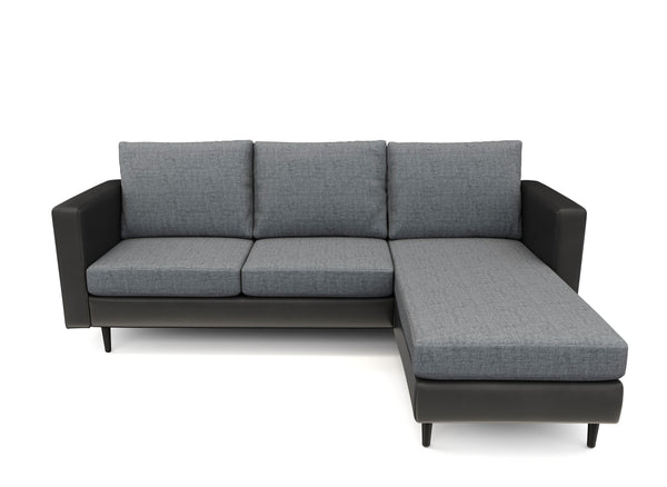 Ecksofa TYLER rechts grau