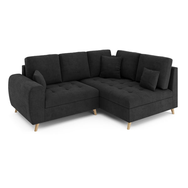 Ecksofa mit Ottomane ISLA rechts anthrazit