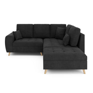 Ecksofa mit Ottomane ISLA rechts anthrazit