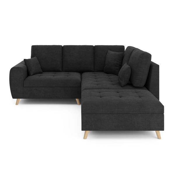 Ecksofa mit Ottomane ISLA rechts anthrazit