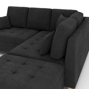 Ecksofa mit Ottomane ISLA rechts anthrazit