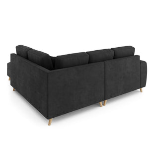 Ecksofa mit Ottomane ISLA rechts anthrazit