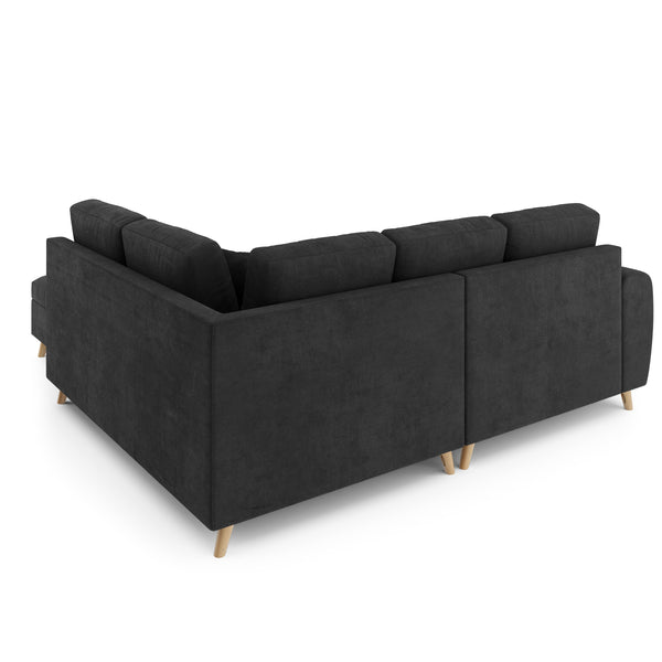 Ecksofa mit Ottomane ISLA rechts anthrazit