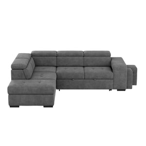 Ecksofa mit Schlaffunktion DENVER links anthrazit