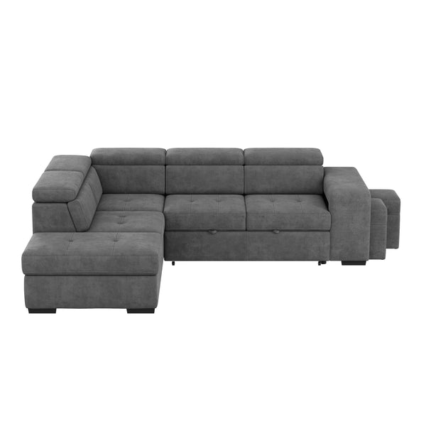 Ecksofa mit Schlaffunktion DENVER links anthrazit