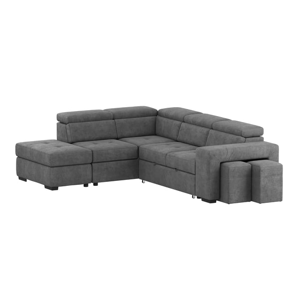Ecksofa mit Schlaffunktion DENVER links anthrazit