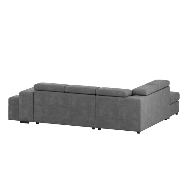 Ecksofa mit Schlaffunktion DENVER links anthrazit