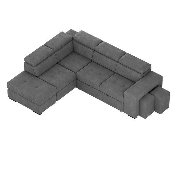 Ecksofa mit Schlaffunktion DENVER links anthrazit