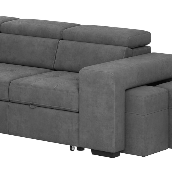 Ecksofa mit Schlaffunktion DENVER links anthrazit