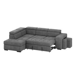 Ecksofa mit Schlaffunktion DENVER links anthrazit