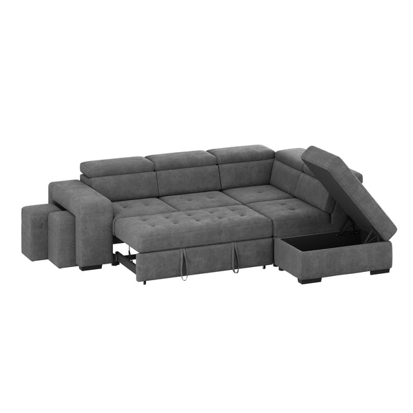 Ecksofa mit Schlaffunktion DENVER rechts anthrazit