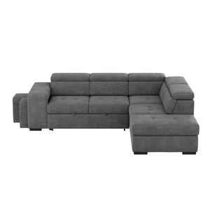 Ecksofa mit Schlaffunktion DENVER rechts anthrazit