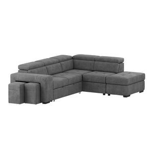 Ecksofa mit Schlaffunktion DENVER rechts anthrazit