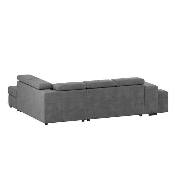 Ecksofa mit Schlaffunktion DENVER rechts anthrazit
