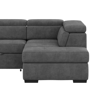 Ecksofa mit Schlaffunktion DENVER rechts anthrazit