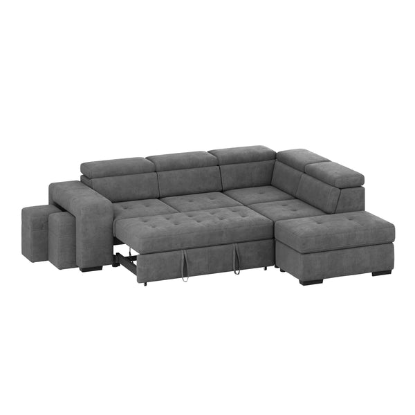 Ecksofa mit Schlaffunktion DENVER rechts anthrazit