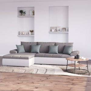 Schlafsofa KIRA links weiss