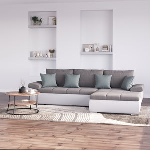 Schlafsofa KIRA rechts weiss