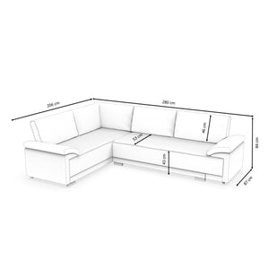Ecksofa mit Schlaffunktion LYNN links anthrazit