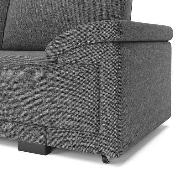 Ecksofa mit Schlaffunktion LYNN links anthrazit