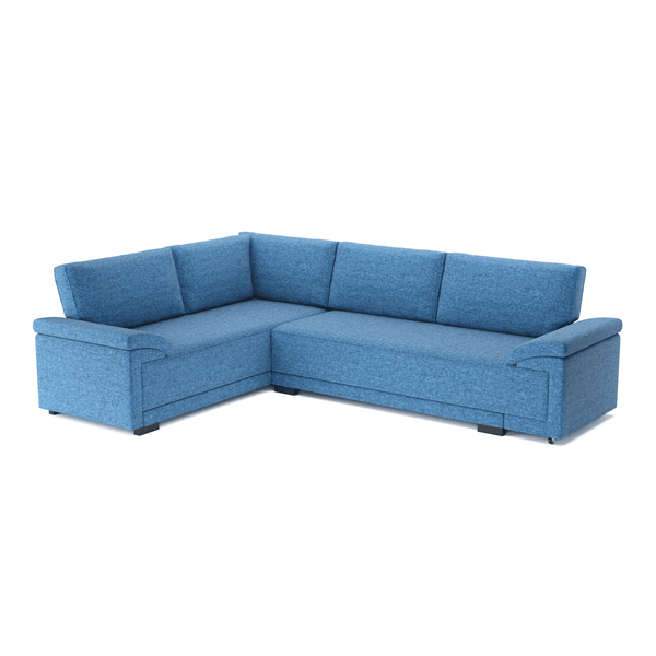Ecksofa mit Schlaffunktion LYNN links blau
