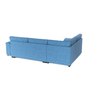 Ecksofa mit Schlaffunktion LYNN links blau