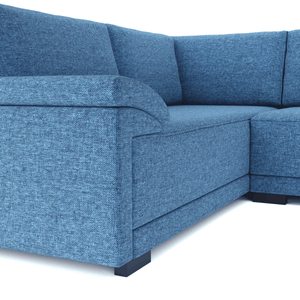 Ecksofa mit Schlaffunktion LYNN links blau