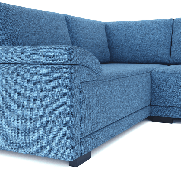 Ecksofa mit Schlaffunktion LYNN links blau