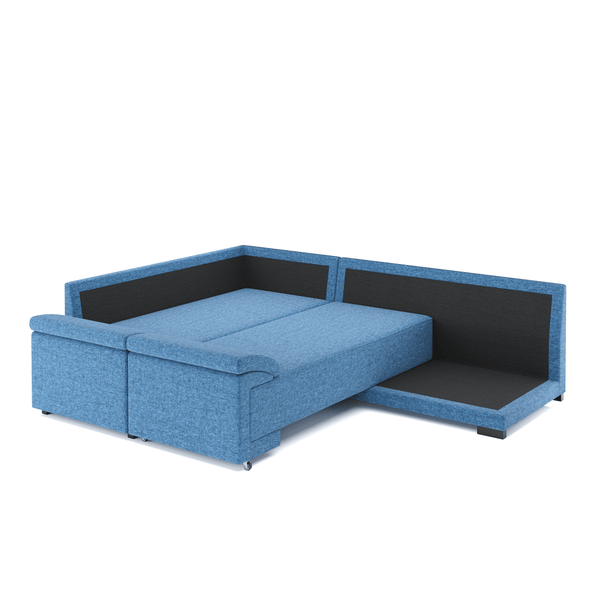 Ecksofa mit Schlaffunktion LYNN links blau
