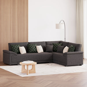 Ecksofa mit Schlaffunktion LYNN rechts anthrazit