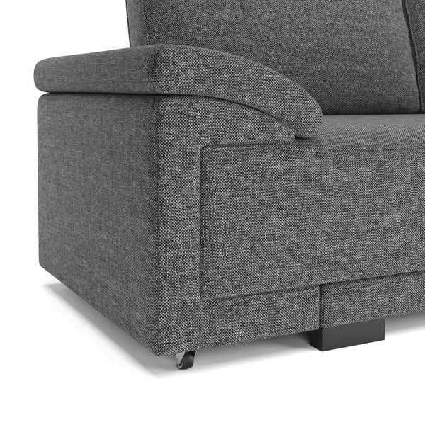 Ecksofa mit Schlaffunktion LYNN rechts anthrazit
