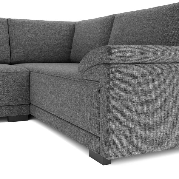 Ecksofa mit Schlaffunktion LYNN rechts anthrazit