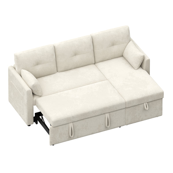 Ecksofa mit Schlaffunktion MIRABEL rechts beige