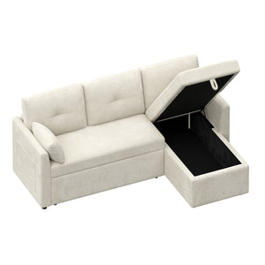 Ecksofa mit Schlaffunktion MIRABEL rechts beige