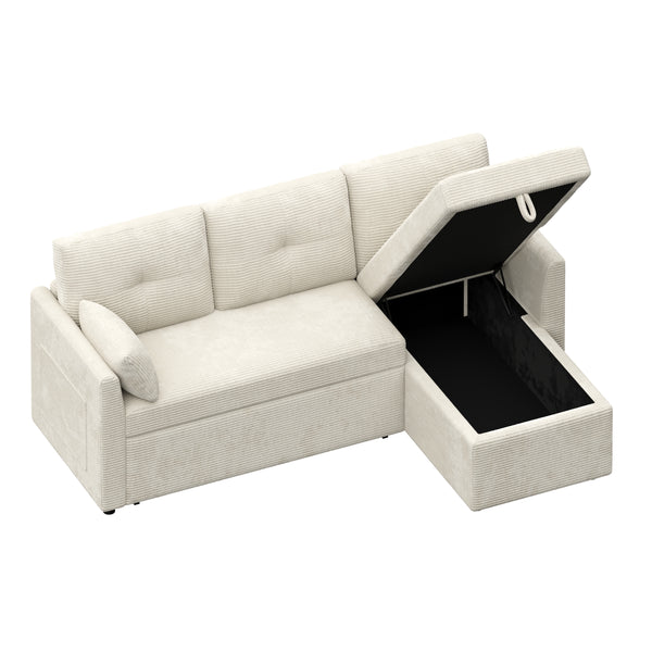 Ecksofa mit Schlaffunktion MIRABEL rechts beige