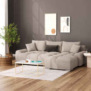 Ecksofa mit Schlaffunktion TRAVIS rechts grau
