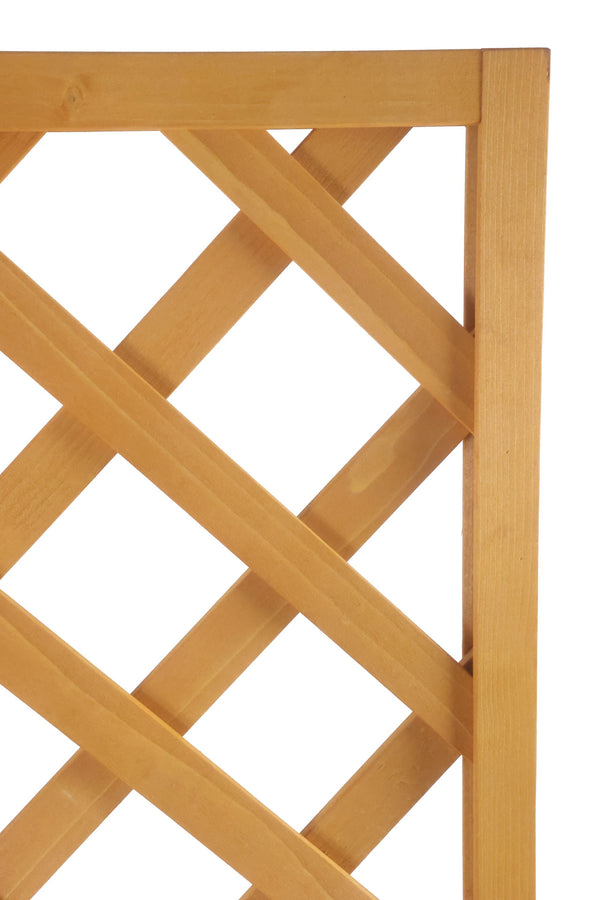Eckspalier mit Blumenkasten 40 x 40 x 150 cm natur